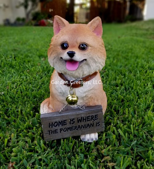 picture of Pomeranian Dog statue Pomeranian Dod figurine - Click Image to Close