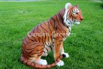 picture of ORANGE TIGER STATUE ORANGE TIGER FIGURINE