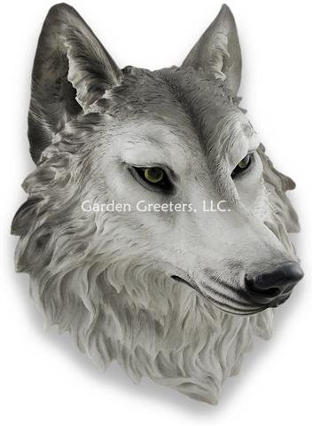 picture of WOLF HEAD WALL MOUNT STATUE - Click Image to Close