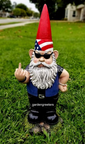 picture of PATRIOTIC GNOME STATUE GNOME FIGURINE - Click Image to Close