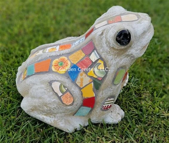 picture of Large Frog Mosaic Statue Mosaic Frog Decor Frog figurine - Click Image to Close