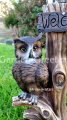 picture of OWL WITH SOLAR LIGHT STATUE SOLAR OWL LANTERN FIGURINE