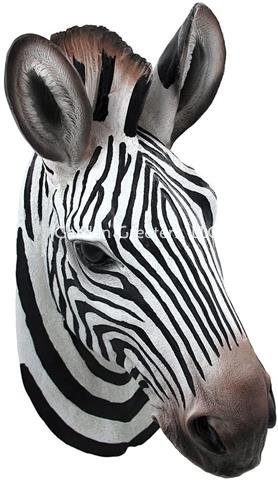 picture of ZEBRA HEAD WALL MOUNT STATUE - Click Image to Close