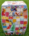 picture of MOSAIC GARDEN STOOL MOSAIC PLANT STAND-grsq