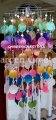 picture of SOLAR CAPIZ SHELL WINDCHIMES/CHANDELIER MIXED COLOR CAPIZ CHIME