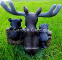 picture of MOOSE BEAR RACCOON STATUE FIGURINE