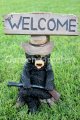 picture of GRAUCHY BEAR STATUE GRAUCHY BEAR FIGURINE, GROUCHY BLACK BEAR