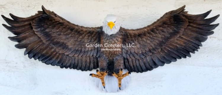 picture of AMERICAN BALD EAGLE WALL PLAQUE STATUE - Click Image to Close