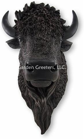 picture of BISON BUFFALO HEAD WALL MOUNT - Click Image to Close