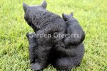 picture of BLACK BEAR WITH BABY BEARS STATUE