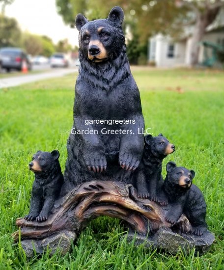 picture of BEAR CUB FAMILY STATUE BEAR FIGURINE - Click Image to Close