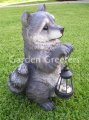 picture of RACOON WITH SOLAR LIGHT Solar Statue Raccoon Figurine