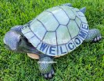 picture of LARGE TURTLE STATUE LARGE TURTLE FIGURINE WELCOME