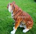 picture of ORANGE TIGER STATUE ORANGE TIGER FIGURINE