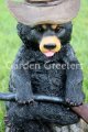 picture of GRAUCHY BEAR STATUE GRAUCHY BEAR FIGURINE, GROUCHY BLACK BEAR