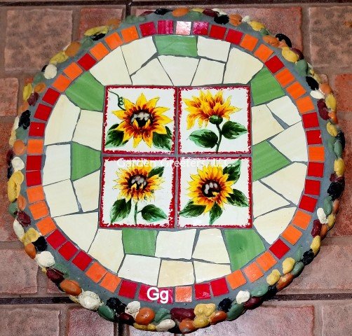 picture of MOSAIC STEPPING STONE MOSAIC WALL ART MOSAIC WALL DECOR - Click Image to Close