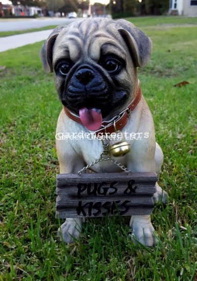 picture of PUG STATUE PUG FIGURINE - Click Image to Close