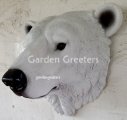 picture of POLAR BEAR HEAD WALL MOUNT STATUE