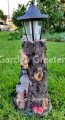 picture of BEAR RACOON WITH SOLAR LIGHT STATUE SOLAR BEAR RACOON LANTERN FI