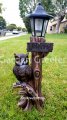 picture of OWL WITH SOLAR LIGHT STATUE SOLAR OWL LANTERN FIGURINE