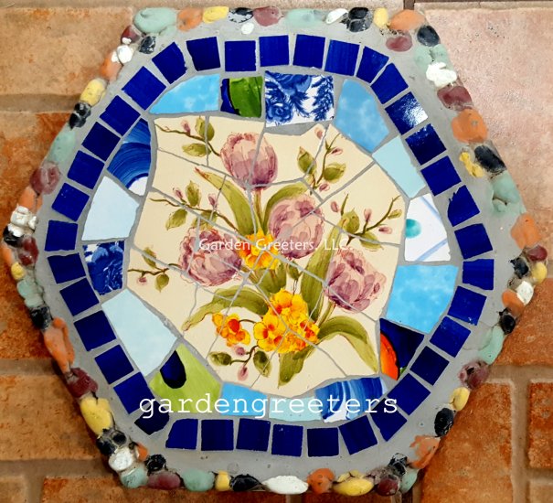 picture of MOSAIC STEPPING STONE MOSAIC WALL DECOR-blu - Click Image to Close