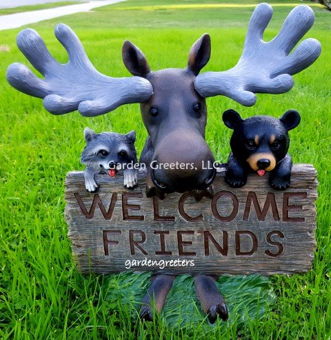 picture of MOOSE BEAR RACCOON STATUE FIGURINE - Click Image to Close