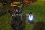 picture of BEAR STATUE WITH SOLAR LIGHT