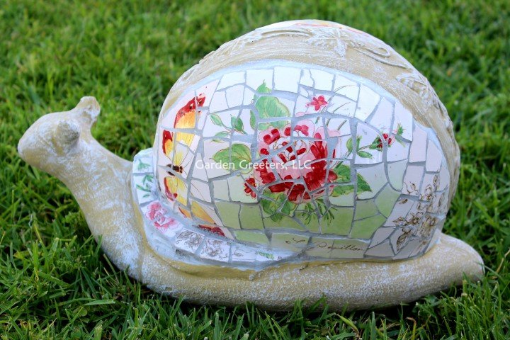 picture of LARGE MOSAIC SNAIL MOSAIC STATUE SNAIL MOSAIC-br - Click Image to Close