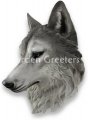 picture of WOLF HEAD WALL MOUNT STATUE