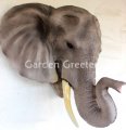 picture of AFRICAN ELEPHANT HEAD WALL MOUNT STATUE