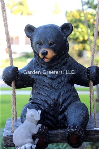 picture of BEAR ON SWING - Click Image to Close