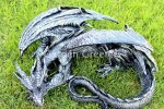 picture of SLEEPING DRAGON GOTHIC STATUE DRAGON FIGURINE