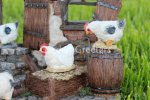 picture of CHICKEN ROOSTER FAMILY STATUE