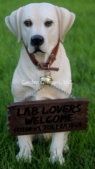 picture of YELLOW LABRADOR RETRIEVER STATUE FIGURINE DOG STATUE - Click Image to Close