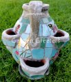 picture of LARGE MOSAIC STRAWBERRY PLANTER MOSAIC TOMATO/HERB/FLOWER PLANTE