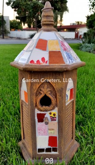 picture of MOSAIC BIRDHOUSE-BR - Click Image to Close