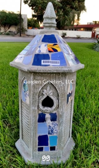 picture of MOSAIC BIRDHOUSE-BL - Click Image to Close