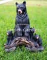 picture of BEAR CUB FAMILY STATUE BEAR FIGURINE